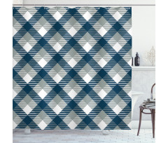 Checkered Tartan Shape Shower Curtain