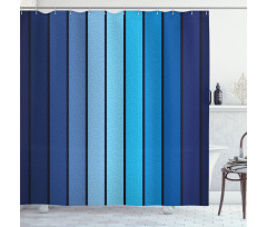 Plaques in Blue Borders Shower Curtain