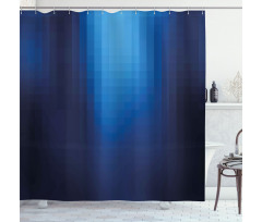 Blurry Mosaic Pixel Square Shower Curtain