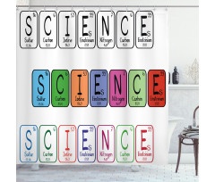 Science Letters Shower Curtain