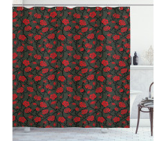 Mystic Rose Swirls Shower Curtain
