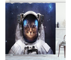 Kitty Suit in Cosmos Shower Curtain