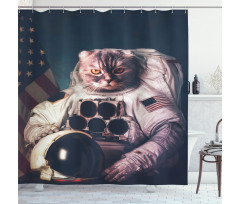 American Flag Vintage Shower Curtain