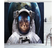 Planet Earth Backdrop Shower Curtain