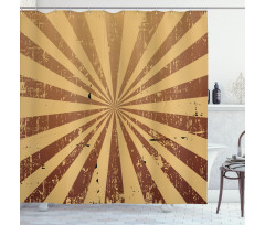 Damaged Grungy Rusty Old Shower Curtain
