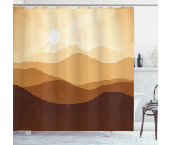 Abstract Sunrise Mountains Shower Curtain