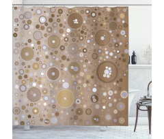 Bubble Like Circles Dots Shower Curtain
