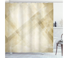 Striped Vintage Triangular Shower Curtain