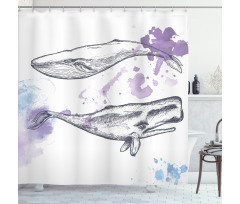 Grunge Mammals Murky Art Shower Curtain