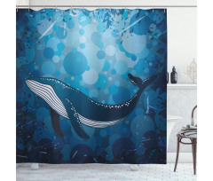 Marine Motif Ocean Retro Shower Curtain