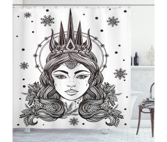 Fantasy Snow Queen Art Shower Curtain