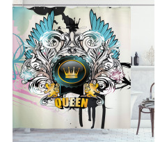 Arms Shield Design Shower Curtain