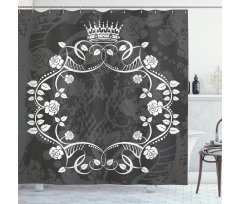 Royal Flora Crown Shower Curtain