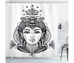 Folk Fantasy Art Shower Curtain