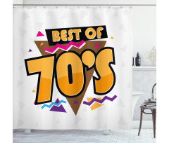 70s Style Retro Shower Curtain