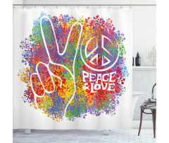 Peace Love Pacifism Shower Curtain