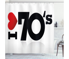 Seventies Love Shower Curtain