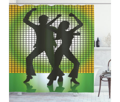 Disco Couple Dance Shower Curtain