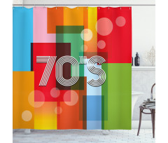 Retro Art Seventies Shower Curtain