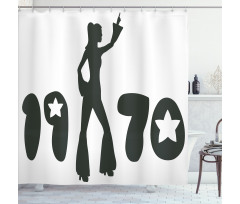 70s Woman Retro Shower Curtain