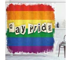 LGBT Parade Retro Style Shower Curtain