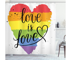 Love is Love Art LGBT Shower Curtain