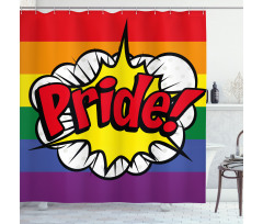 Pop Art Comics Pride Shower Curtain
