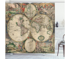 Antique Vintage Art Shower Curtain