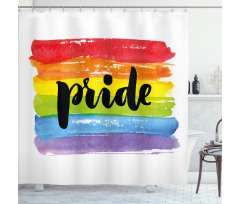 Watercolor Artwork LGBT Shower Curtain