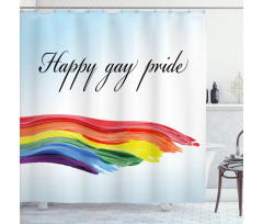 Celebratory Text Colorful Shower Curtain