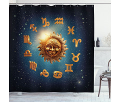 Old Signs on Stardust Shower Curtain