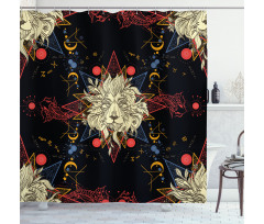 Medieval Mystic Lion Shower Curtain