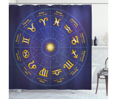 Horoscope Birth Dates Shower Curtain