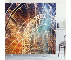 Old Prague Horoscope Shower Curtain