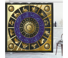 Zodiac Horoscope Art Shower Curtain
