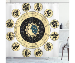 Zodiac Chart Shower Curtain