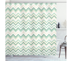 Blurry Abstract Zig Zag Shower Curtain