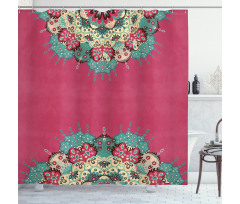 Eastern Boho Floral Shower Curtain