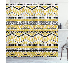 Zig Zag Lines Shower Curtain