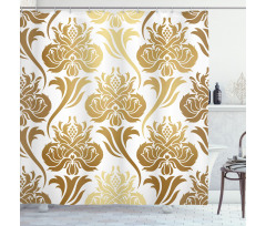 Ombre Abstract Floral Shower Curtain