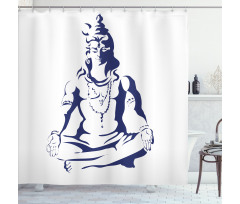 Lotus Position Shower Curtain