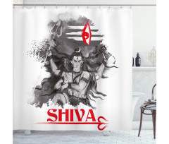 Ancient Figure with Red Eye Shower Curtain