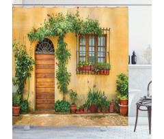 Plants and House Door Shower Curtain