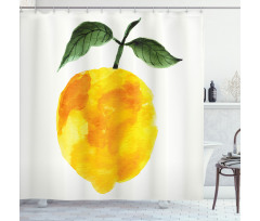 Watercolor Lemon Shower Curtain