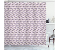 Sea Waves Inspired Shower Curtain