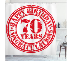 70 Years Old Congrats Shower Curtain