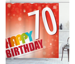 Happy Birthday Slogan Shower Curtain