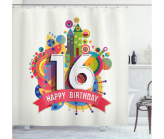 Celebration Funky Shower Curtain