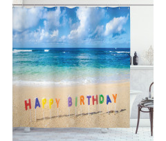 Happy Birthday Sign Shower Curtain