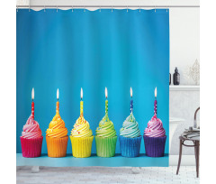 Cupcakes Party Food Shower Curtain